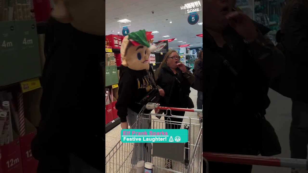 Elf Mask Surprise | Hilarious Christmas Shopping Scare!
