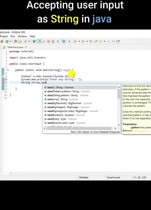 #java Accept User Input as String in Java #Shorts #youtubeshorts # ...