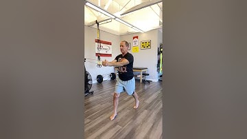 Pallof press variations in standing