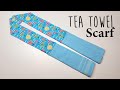 Tea towel scarf / boa sew with me tutorial