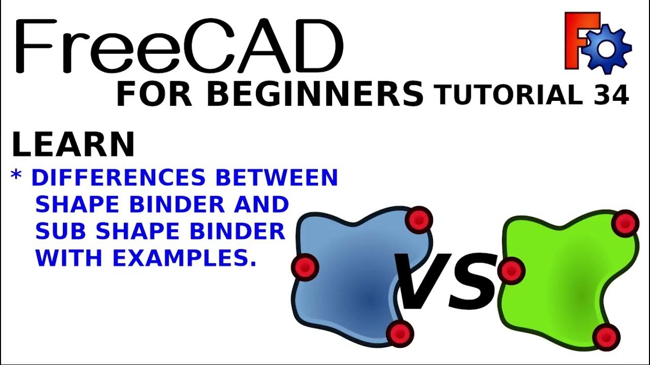 FreeCAD For Beginners 34 Part Design Shape Binder vs Sub Shape Binder