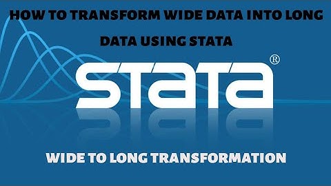 Transform Wide Data into Long Data using STATA