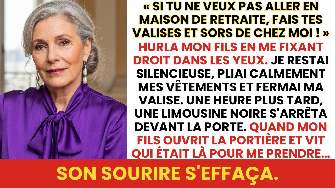 « Maman, il faut qu’on parle. » Mon fils se tenait dans l’embrasure de la cuisine, ce visage fermé que je connaissais trop bien. Il avait à peine trente-cinq ans, et moi, je lavais encore la...