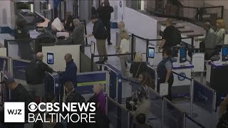 Security wait times surge at BWI Airport Friday morning