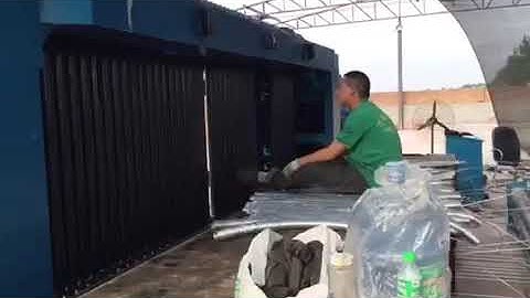 Working video for gabion mesh machine, One machine with two producing line