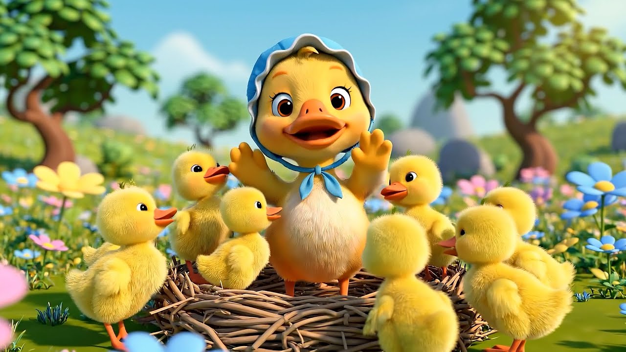Mama Duck Takes Care of Her Ducklings 🦆 | Morning to Night Routine | Kids Story Song
