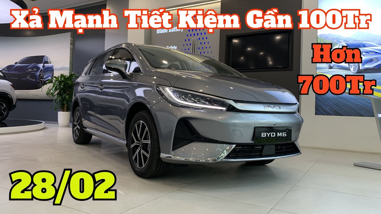 Giá Khuyến Mại BYD M6 Cuối Tháng 2. Xả Mạnh Tiết Kiệm Gần 100Tr Đua Limo, Lăn Bánh Mới | CarTVnew