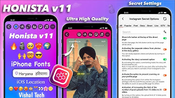 Honista v11 All Settings 🔥| Remention Story + Music | iPhone Fonts + Emojis | Honista New Features