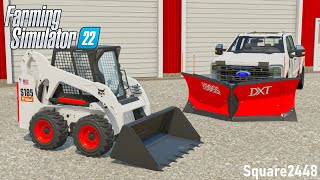 Buying A CHEAP Bobcat Skidsteer! & Boss Snow Plows! | FS22 Landscaping