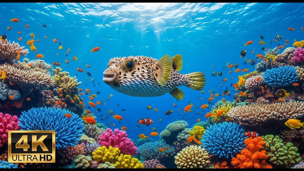 🐠 Stunning Coral Reef 4K – Relaxation Music with Beautiful Underwater Life
