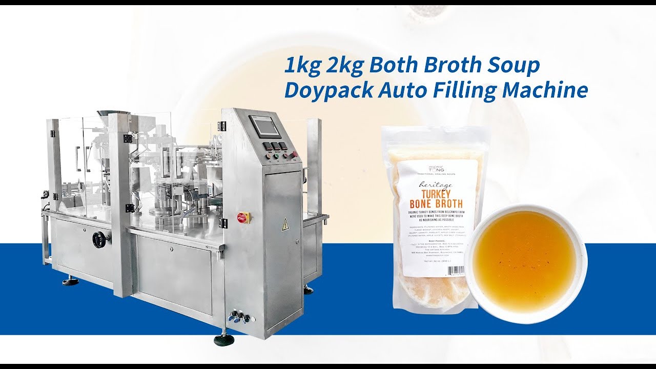 1kg 2kg Both Broth Soup Doypack Auto Filling Machine