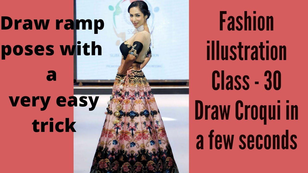 How Rto Draw A Simple Croqui Fashion illustration | Designer drawing | Very easy trick to draw ...