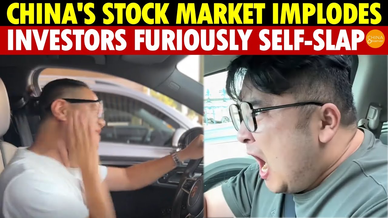 Outline Video China’s Stock Market Implodes! Investors Revolt, Losing $20M Down to $8,000, Slapping Themselves