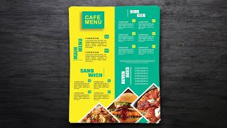 Creative Coffee Menu Flyer | Photoshop Tutorials