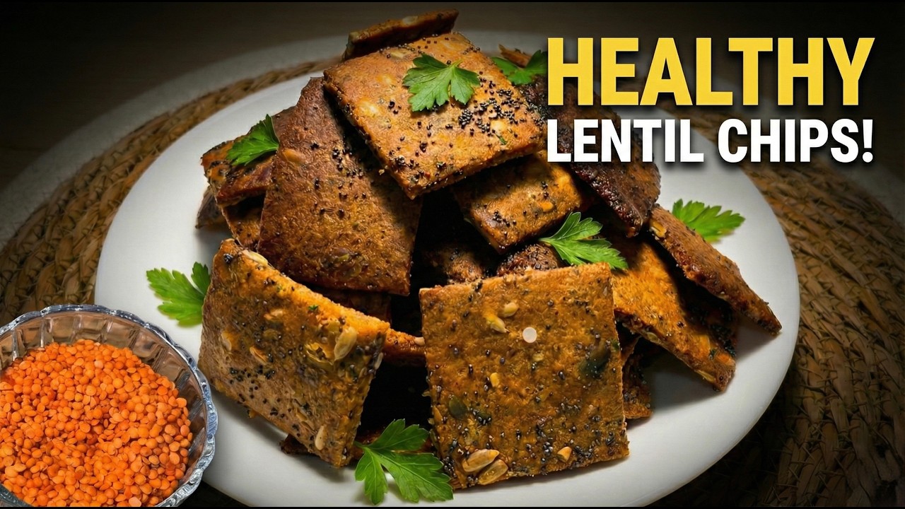 Homemade Crispy Seed & Lentil Chips 🌱 | Healthy & Tasty Snack