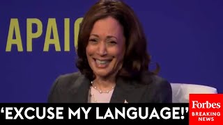 VIRAL MOMENT: VP Kamala Harris Drops The FBomb Discussing Her Historic BarrierBreaking Outlook