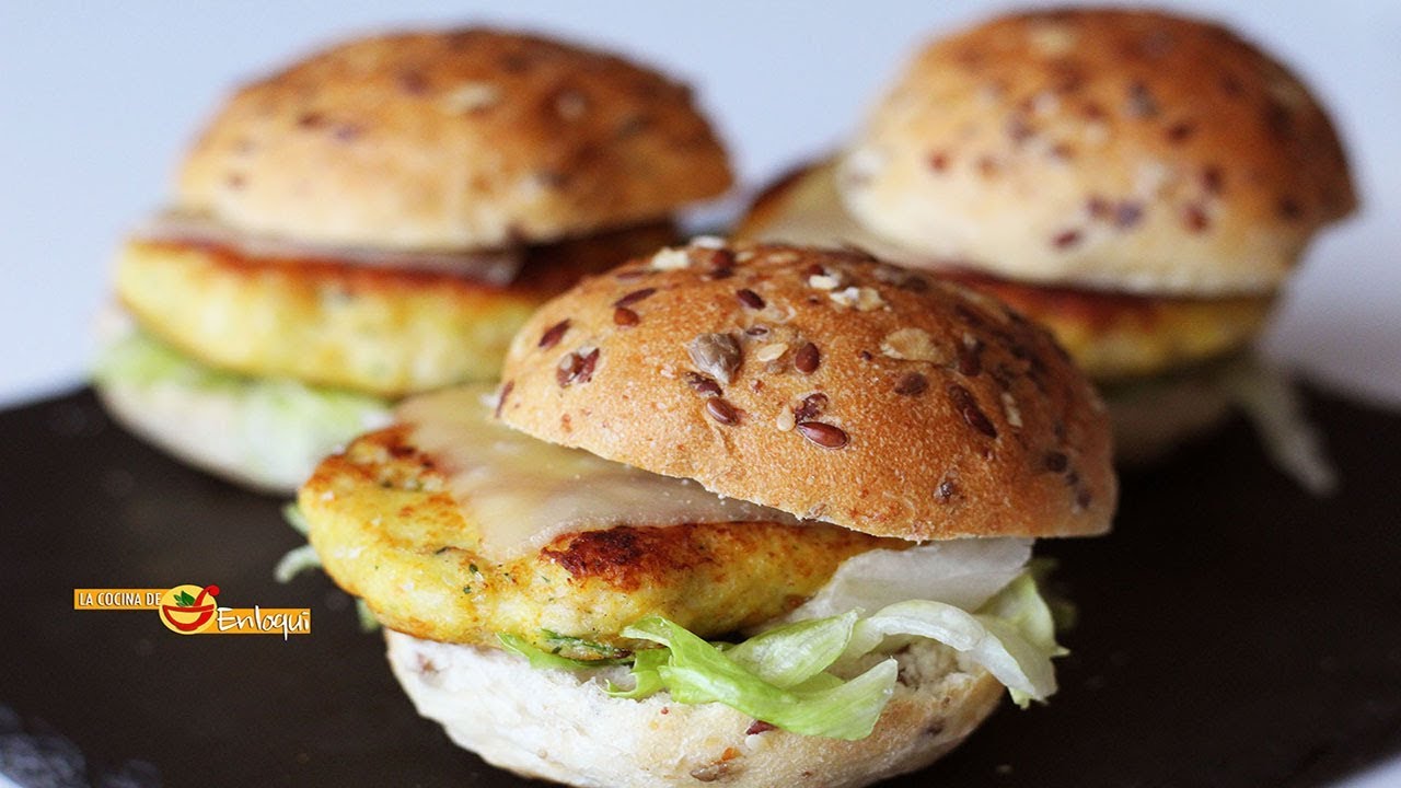 📌Hamburguesa de pollo y verduras 🍔🍔🥕🥕 | La Cocina de Enloqui