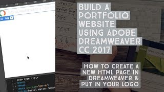 How to create a new HTML page in Dreamweaver & put in your logo - Dreamweaver Templates [5/38]