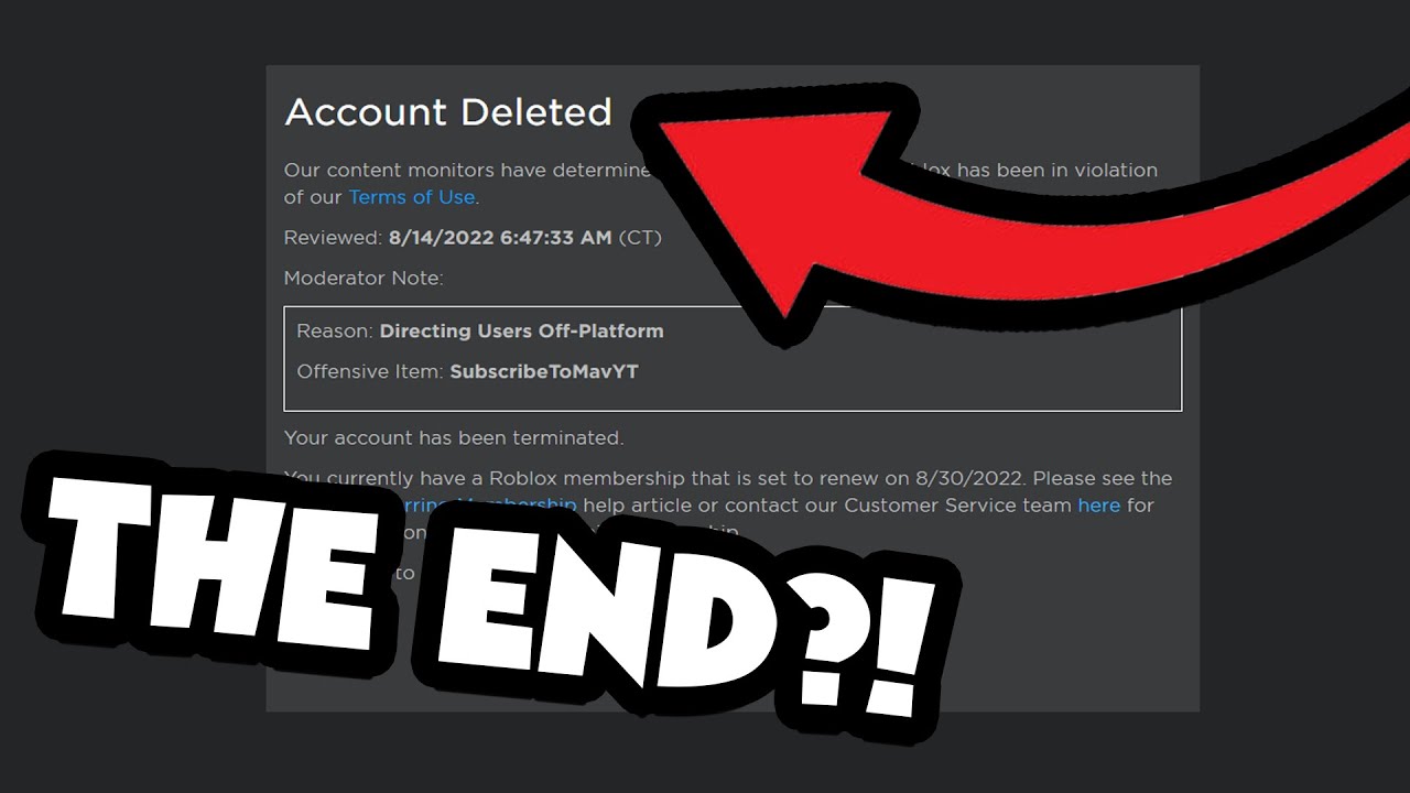 Roblox Deleted My Account For A Dumb Reason Youtube