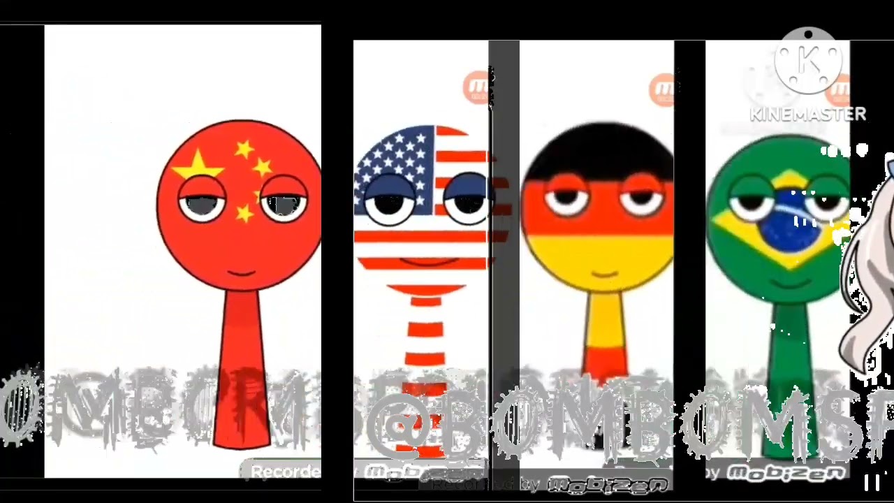 Sprunki oc china and Japan and usa and Germany and Brazil 