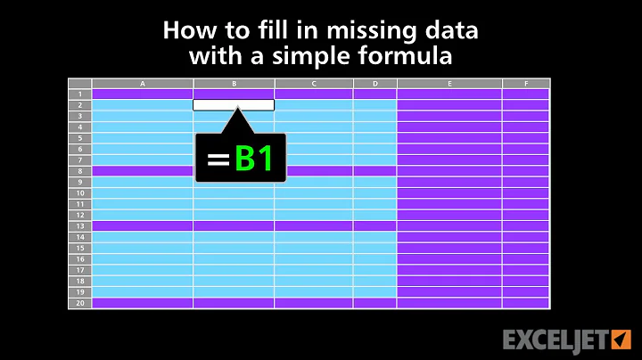 How to fill in missing data with a simple formula
