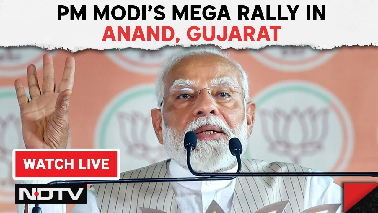 PM Modi Gujarat Rally LIVE Today | PM Modi Speech Live In Anand ...