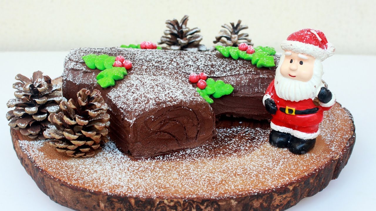 Eggless Christmas Yule Log YouTube