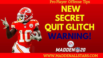 My Secret Quit Glitch (New Run Glitch) Madden 20 Offense