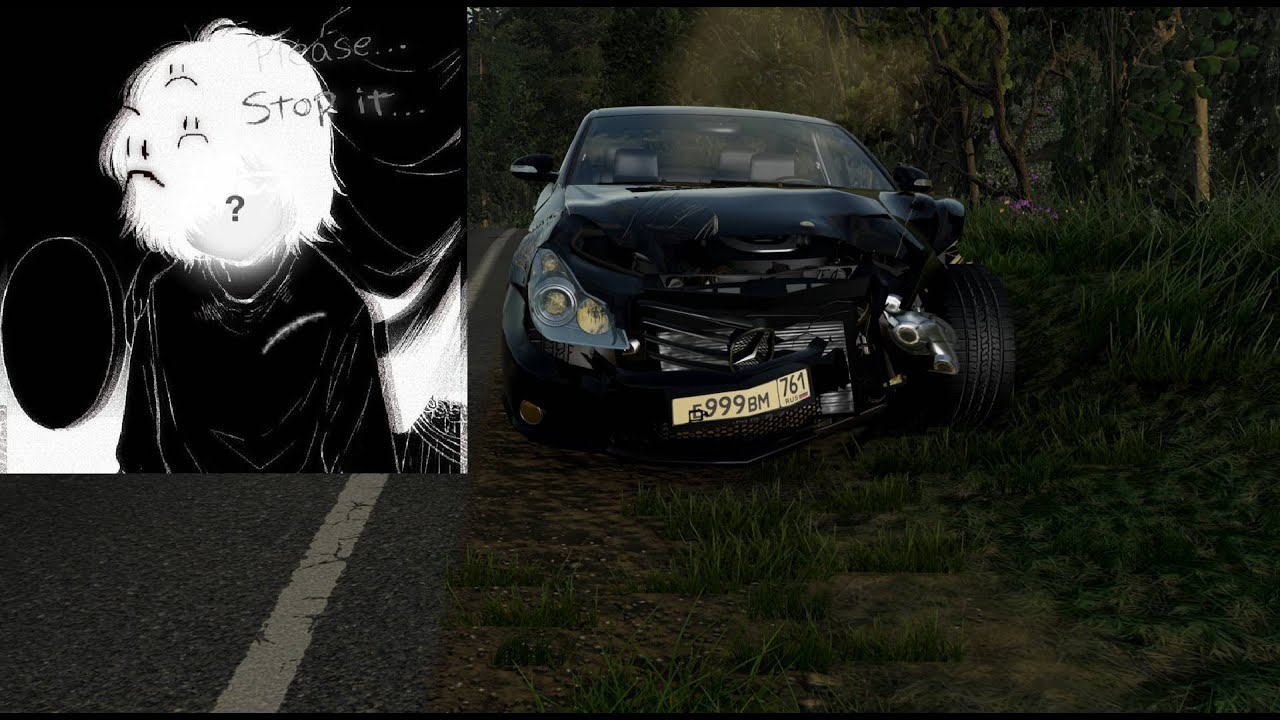 Тяжелая жизнь старых мерседесов (BEAM NG CINEMATIC) - YouTube