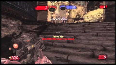 UNREAL TOURNAMENT 3 | FLUKE SHOT! - No scope headshot with sniper rifle