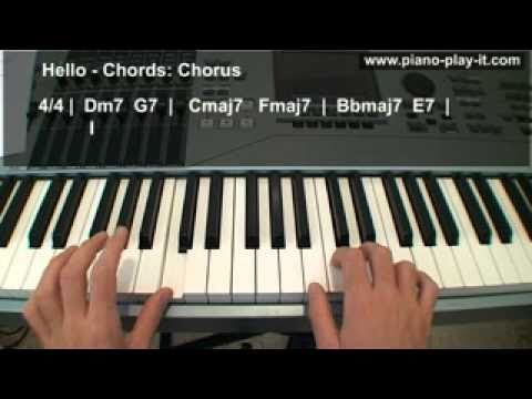 Lionel Richie Hello Piano Tutorial