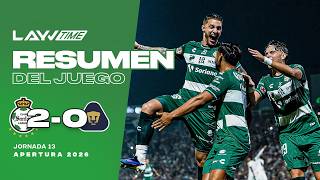 RESUMEN Y GOLES | SANTOS LAGUNA VS PUMAS | LAYVTIME