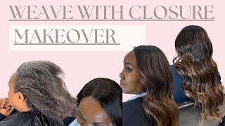 PROTECTING HAIR, weave with closure makeover