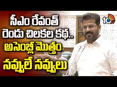సీఎం రేవంత్ రెండు చిలకల కథ .. అసెంబ్లీ మొత్తం  నవ్వులే నవ్వులు | CM Revanth Helarious Comedy  | 10TV - 10TVNEWSTELUGU