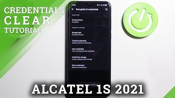How to Clear Credentials in Alcatel 1S 2021  – Find Encryption & Credentials Section
