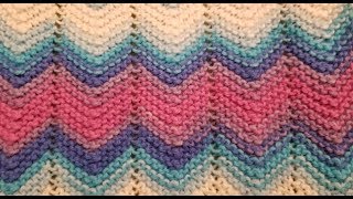 Easy Garter Stitch Chevron Knitting Tutorial!
