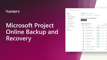 Microsoft Project Online Backup and Recovery | FluentPro