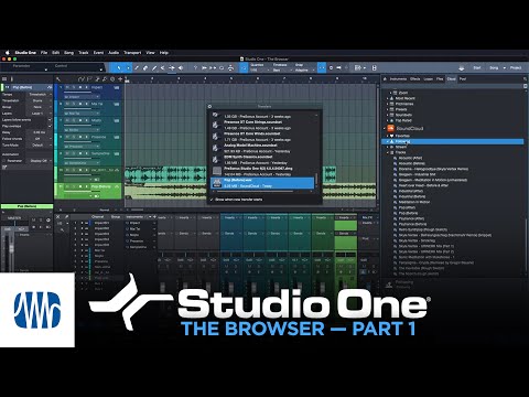 PreSonus Studio One Tutorials Ep. 6: Browser I