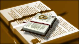 Обручальные кольца на библии футаж