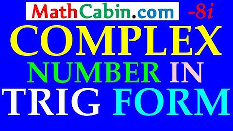 Complex Numbers Trigonometric Form problem #4 ! ! ! ! !