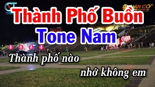 Karaoke Thành Phố Buồn Tone Nam ( Mi Thứ ) Nhạc Sống Tuấn Cò