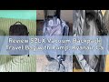 Review SZLX Vacuum Backpack Travel Bag with Pump, Ryanair Cabin Bags 40x30x20 Backpack Wizz air, Rya