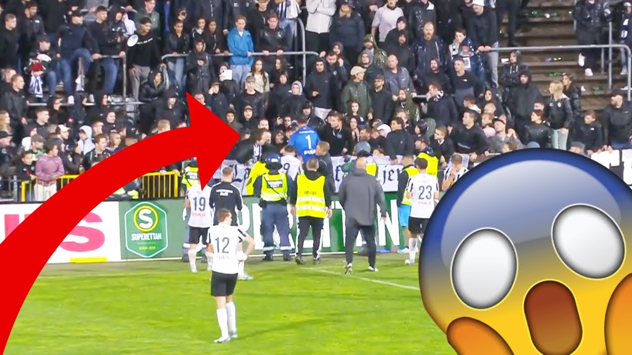 SKANDALSCENER I Derbyt Efter Matchen Mellan Landskrona & Helsingborg *SPELARE BRÅK MED PUBLIK*