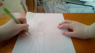 Drawing Hatoru Chiko School Girl