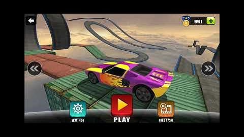 Impossible stunt car tracks 3D - red car Driving stunts level 8 -Android gameplay