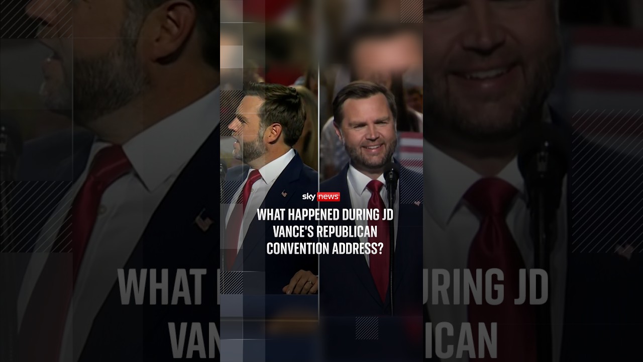 What happened during JD Vance's address at Republican midterm convention?