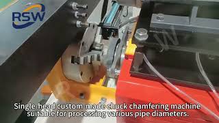 Single head custom made chuck chamfering machine, suitable for processing various pipe diameters