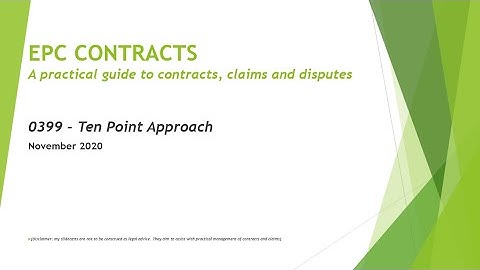 EPC Contracts - 0399 - Ten Point Approach