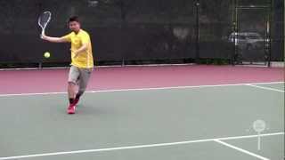 How to hit a Forehand Slice Approach in HD / Instructional