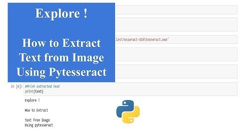Extract Text from Image using Pytesseract in Python || ImageToText